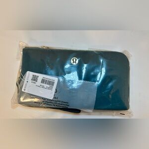 Brand New With Tags Lululemon Teal Velour Wristlet